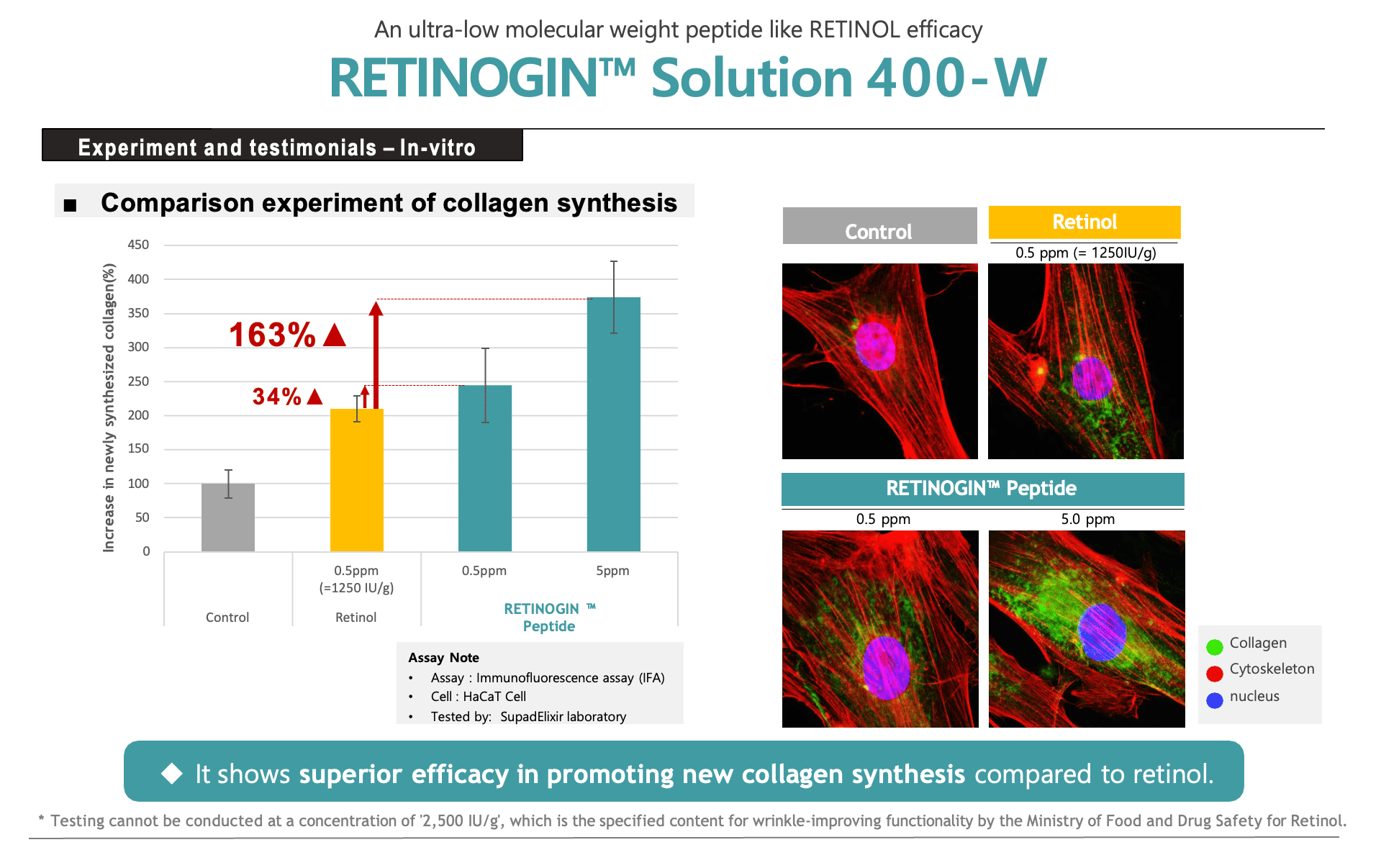 Collagen Synthesis Comparison